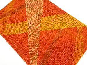 未使用品　紗紬幾何学模様織出し名古屋帯